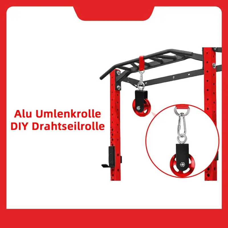 NEW-Bird Pulley Set With U Retaining Bracket,Block Pulley Wire Rope Pulley With Carabiner Hook, Connection