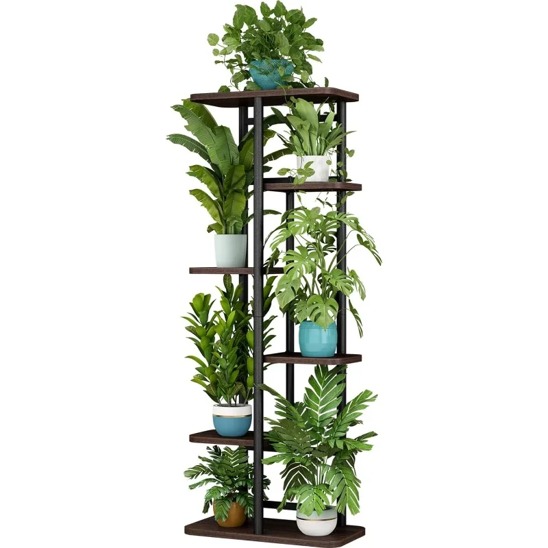 

Plant Stand 6 Tier 7 Potted Indoor Plant Shelf Multiple Stands for Garden Corner Balcony Living Room