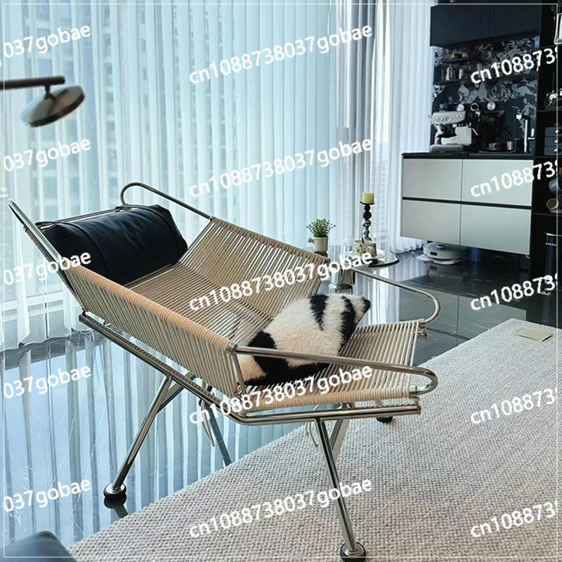 Single Recliner Wabi Sofa Woven Balcony Lounge Chair