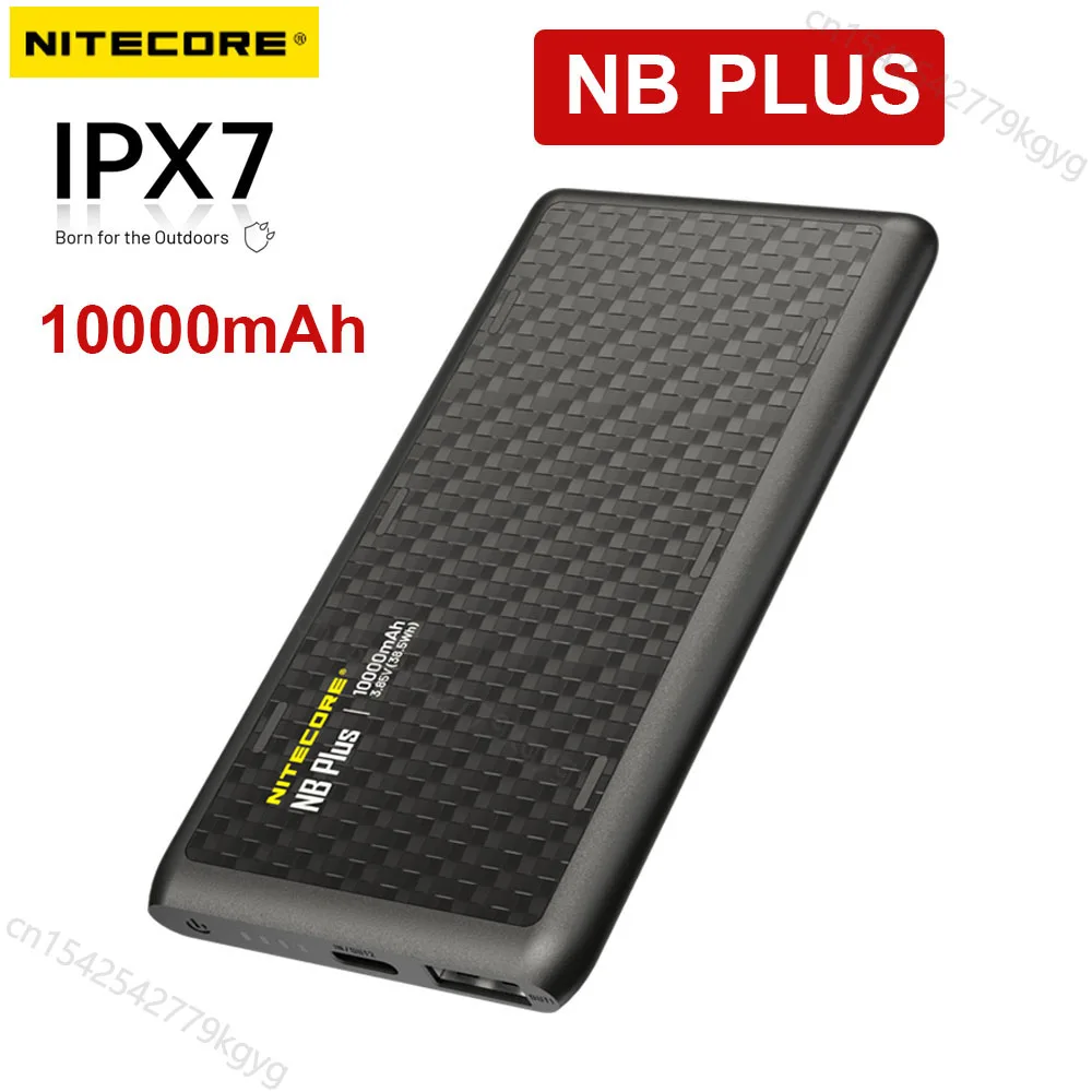 NITECORE NB Plus باور بانك 10000 مللي أمبير في الساعة باور بانك IPX7 مقاوم للماء 22.5 وات USB-C شحن سريع QC3.0 مخرج للهواتف الذكية الخارجية