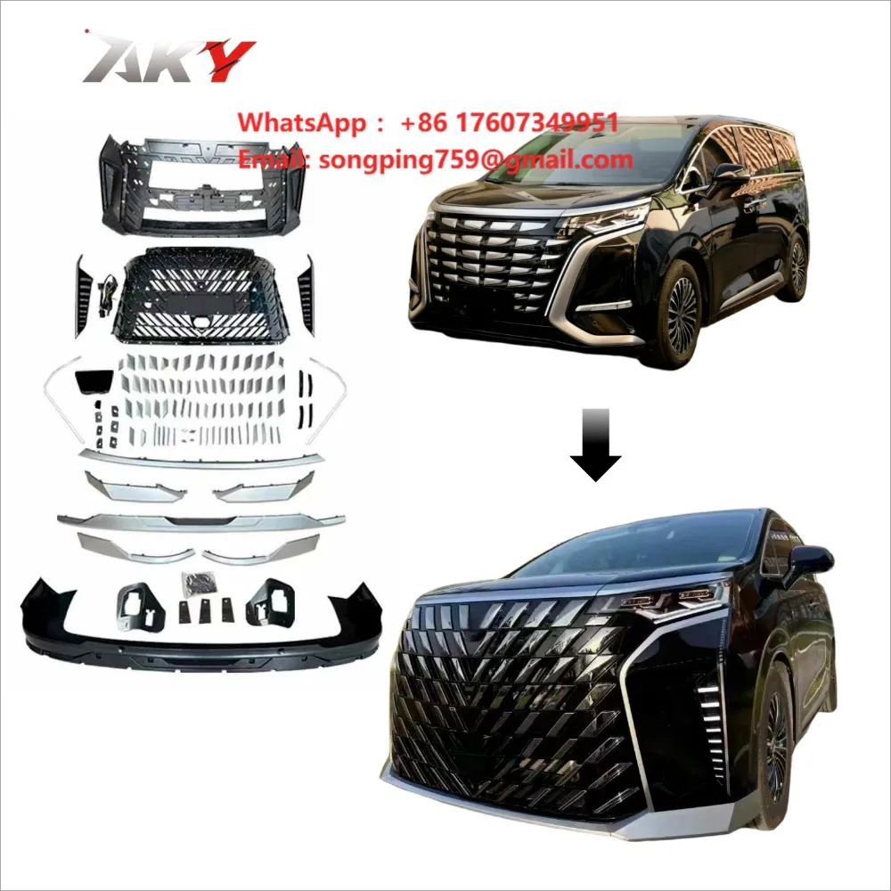 2025 New Arrival for BYD DENZA-D9 2022+ Bodykit Upgrade to DENZA Genesis D 9 Car Bumpers Grills Front Lip Accessories Tengshi