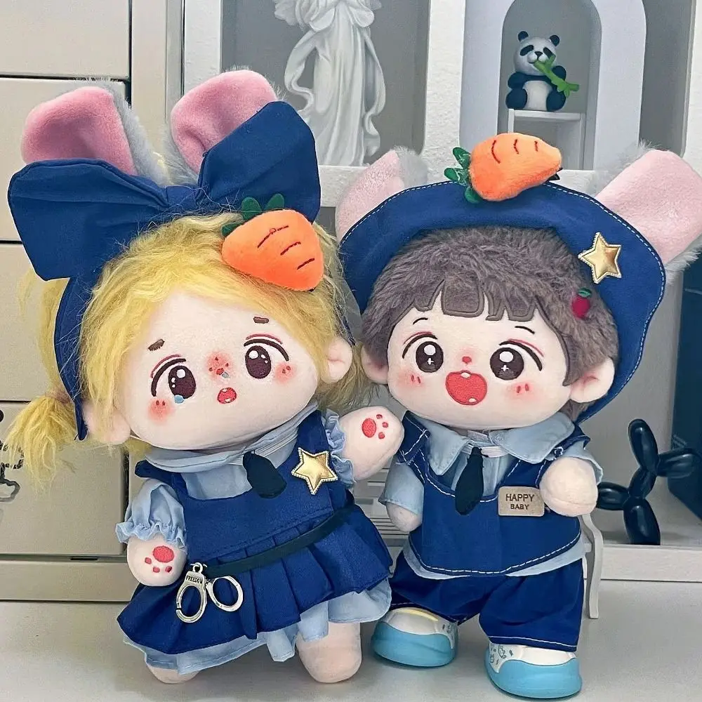 

Rabbit Police 20CM Cotton Doll Clothes Carrot Casual Suit Stuffed Doll Plush Suit Boy Mini Plush Toys Clothes Doll Accessories