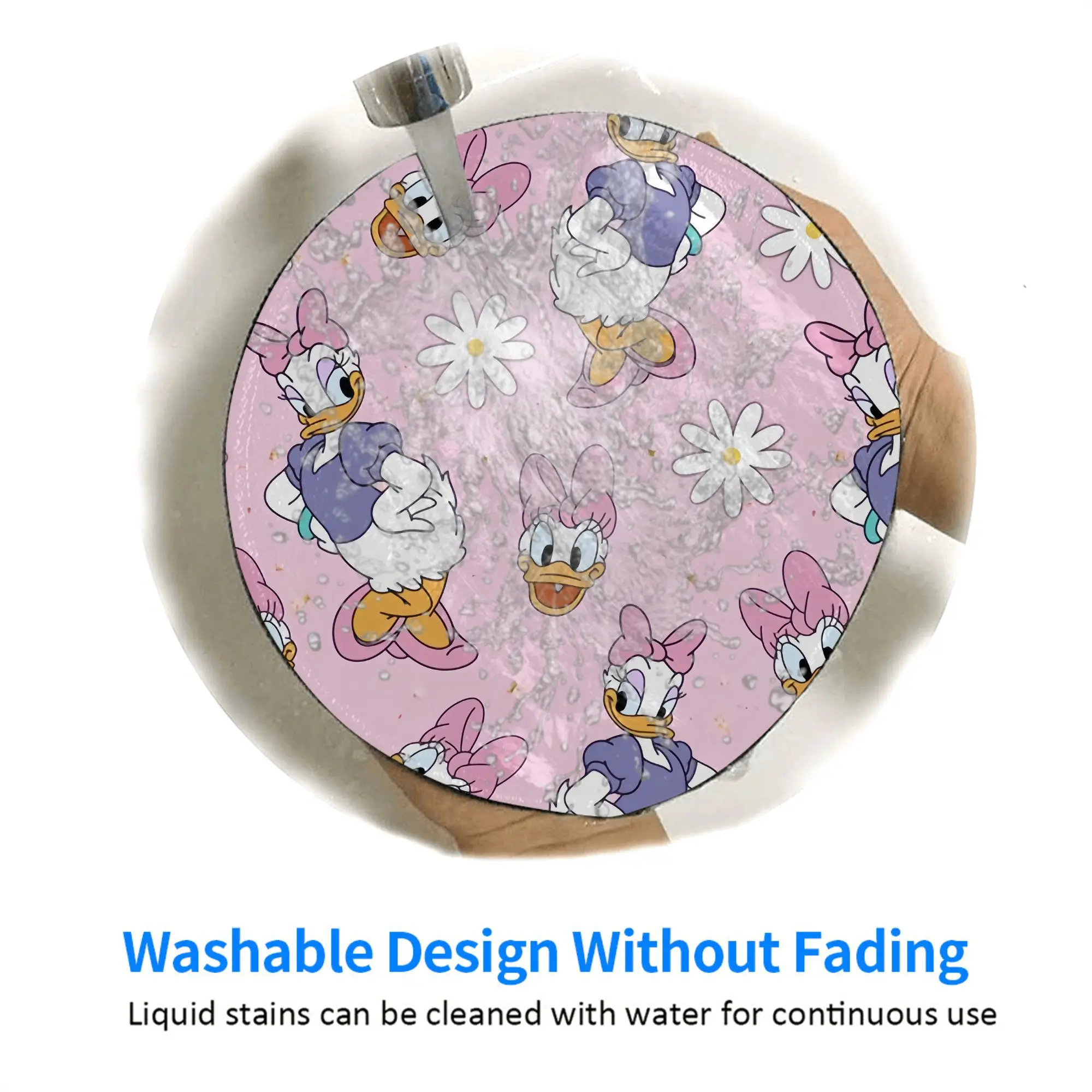 Margarida pato redondo mini mouse pad tapete antiderrapante desktop 8in jogo computador tapete de borracha para jogos