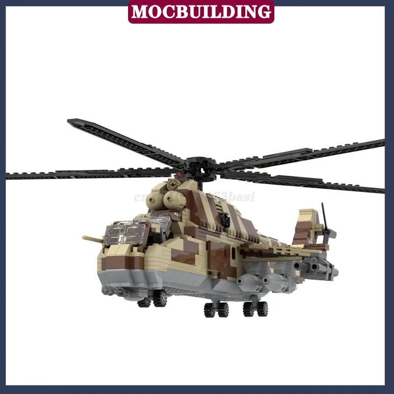 City Mi-24 Helicopter Model Building Block Assembly Transport Plane Boy Collection Series Children's Toy Gifts