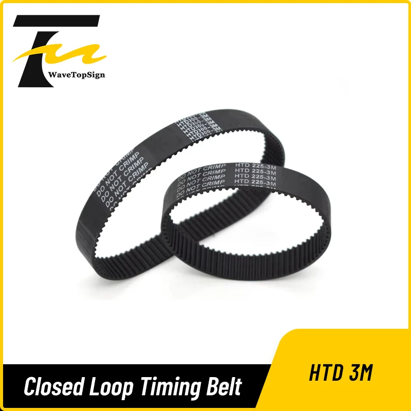 HTD 3M sabuk transmisi waktu Loop tertutup sabuk lingkar 225 228 255 267 300 324 330mm lebar disesuaikan 8 9 10 15 17mm