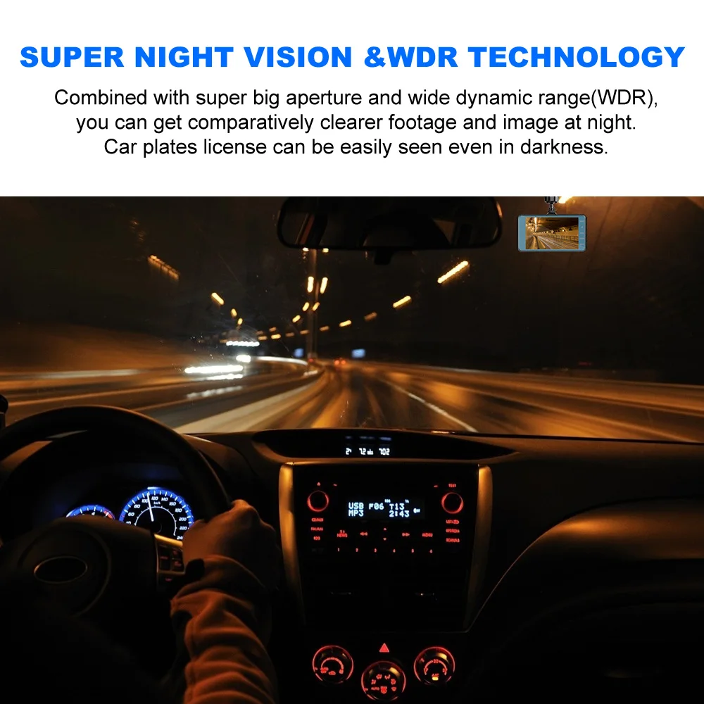 Rotatable car camera Night Vision Cars Driving Recorder 4 inch 720P cars dash cam  car accessories