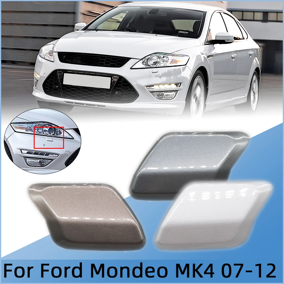 

Front Bumper Headlight Washer Nozzle Cover Cap For Ford Mondeo MK4 2007 2008 2009 2010 2011 2012 Auto Headlamp Jet Sprayer Lid