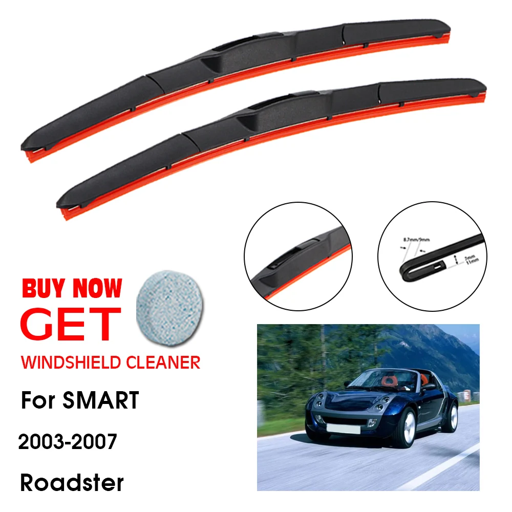 

Car Wiper For Smart Roadster 20"+18" 2003-2007 Front Window Washer Windscreen Windshield Silica Gel Wiper Blades Accessorie