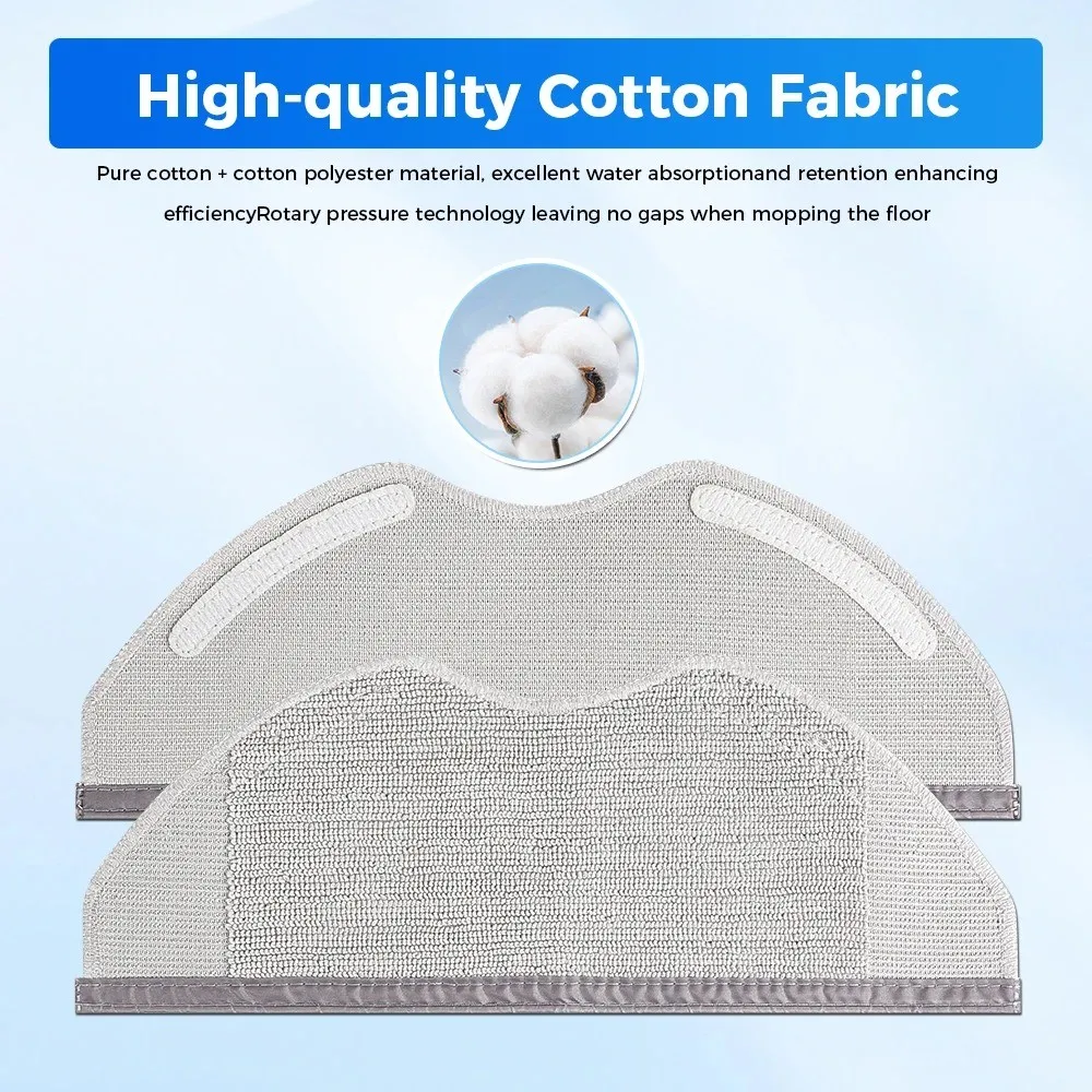 2/4/5/6/8/10/15/20pcs Mop Cloth For Xiaomi Robot Vacuum S40 OV81 S40C E101 H40 OV51 Robot Vacuum Cleaner Washable Mop Pads Part