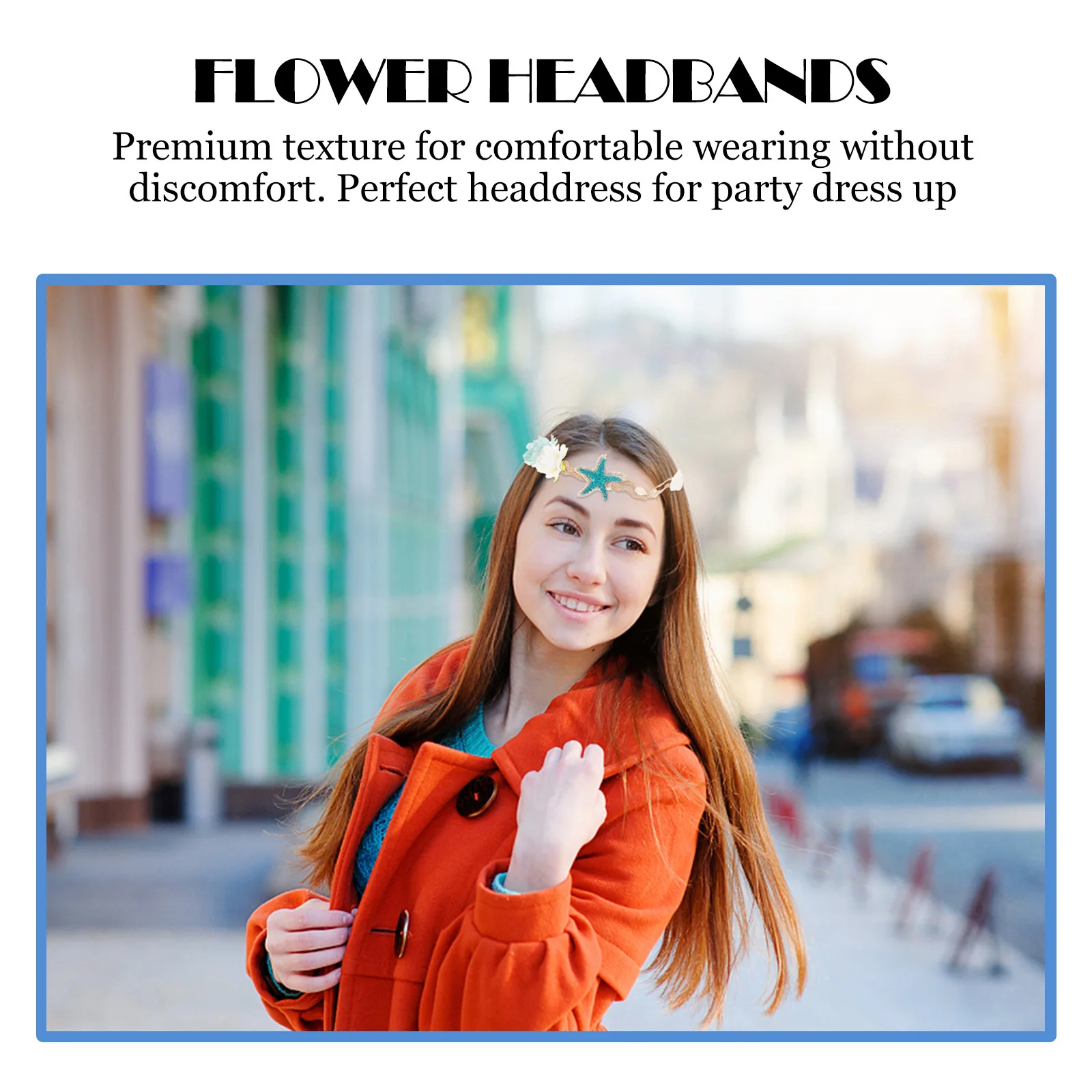 

Повязка на голову со звездой и рыбой, повязки для волос в виде ракушки, пляжные эластичные повязки на голову с цветами, эластичная лента, удобная текстура, натуральный дизайн, премиум-класса