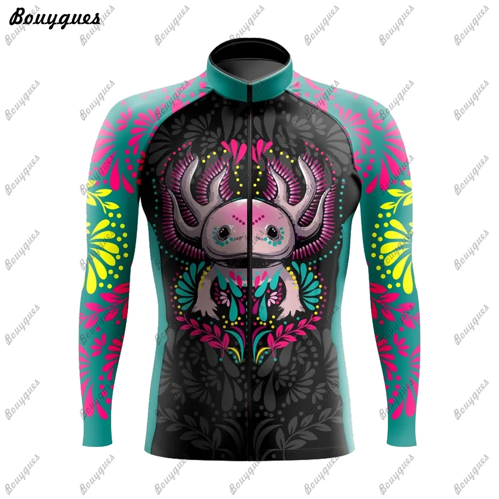 Team Pro Mexico Cycling Jersey Set Long Sleeve Mountain Bike Cycling Clothing Breathable MTB Bicycle Clothes Wear for Mans