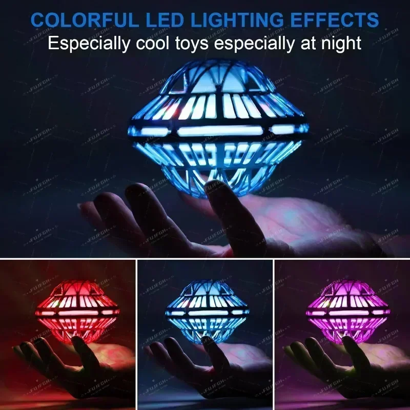 Flying Ball Children's Hand Controlled Color LED Cosmic Globe 360 ° Rotating Suspension Ball Suitable for Indoor and Outdoor Toy