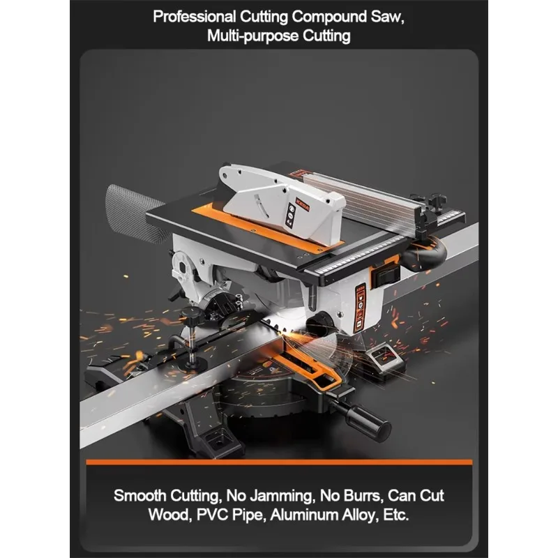 Multifunctional Woodworking - Sliding Table Compound Saw with Table Saw & Miter Saw Functions