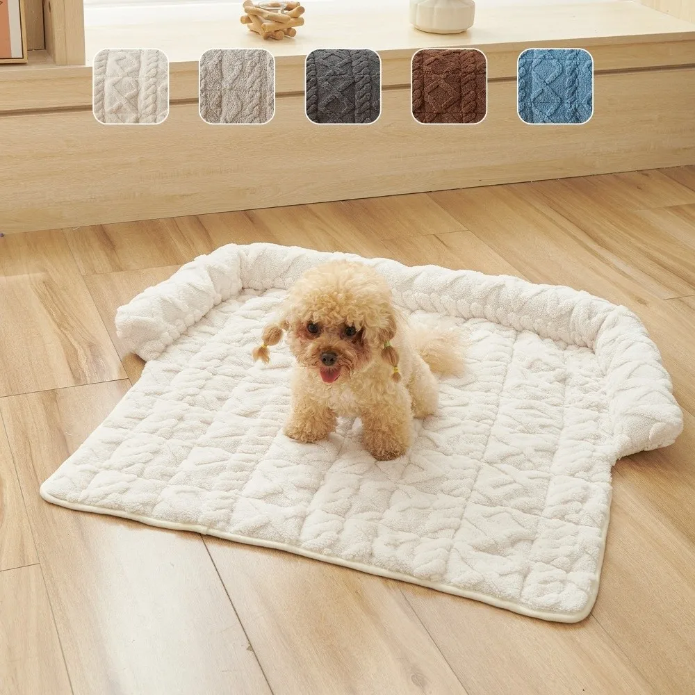 

Comfortable Non-Slip Pet Sofa Bed Scratch Resistant Wear-resistant Pet Plush Blanket Thickened Super Soft Car Pet Mat Winter