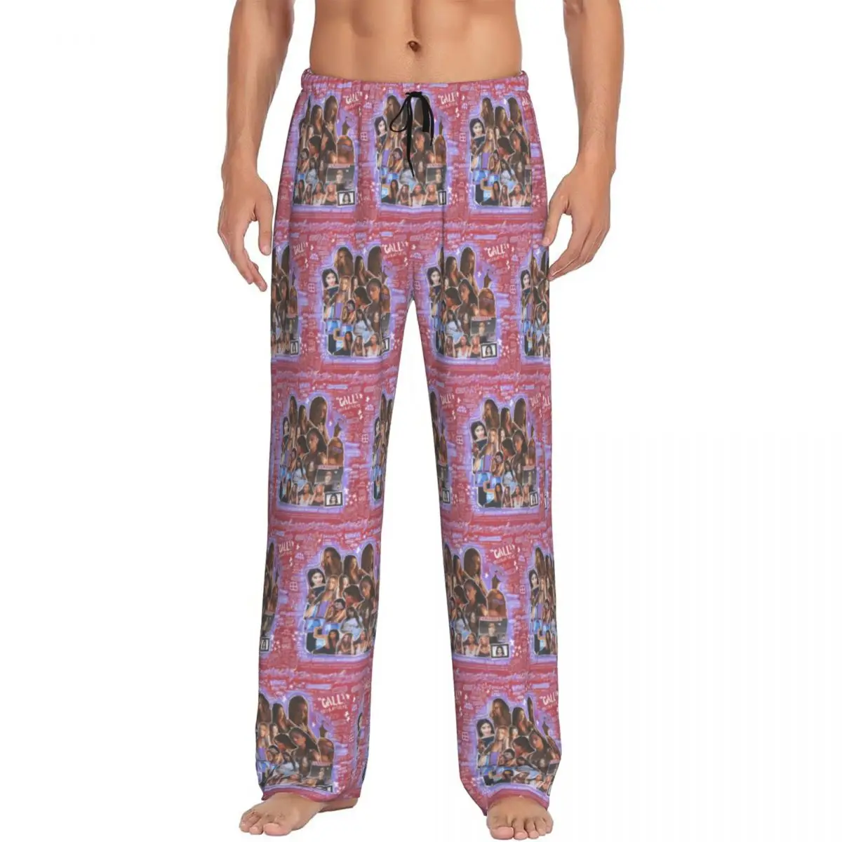 

Custom K-Katseyes Pajama Pants Sleepwear Men Elastic Waistband Girls Group Sleep Lounge Bottoms with Pockets
