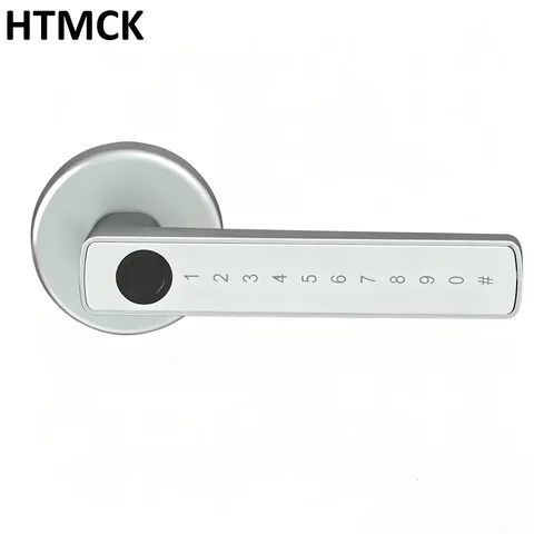 HTMCKM5 Smart Fingerprint Door Lock - Digital Electronic Lock with Password Key IC Card Tuya BLE Smartlife APP Unlock