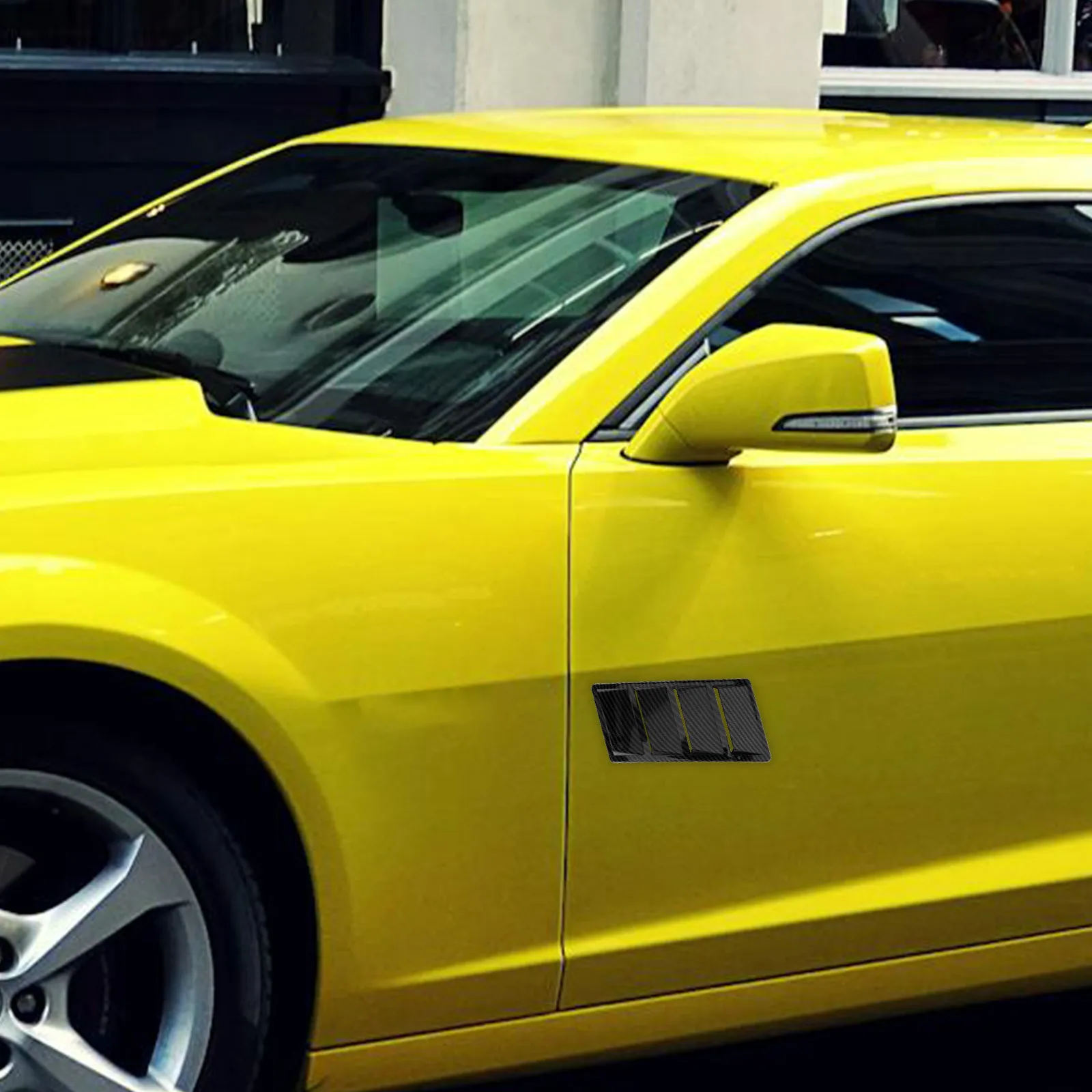 

2Pcs Realistic Shark Gill Hood Vent Trim ABS Car Bonnet Air Scoop Cover Universal Fit Vehicle Exterior Sporty Look Easy Peel