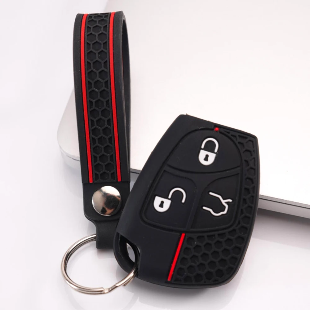 Protective Key Cover With Chain For Mercedes-Benz C B E A S ML GL SLK G V Class W203 W211 W204 W168 W169 W220 W164 W639 CLS CLK