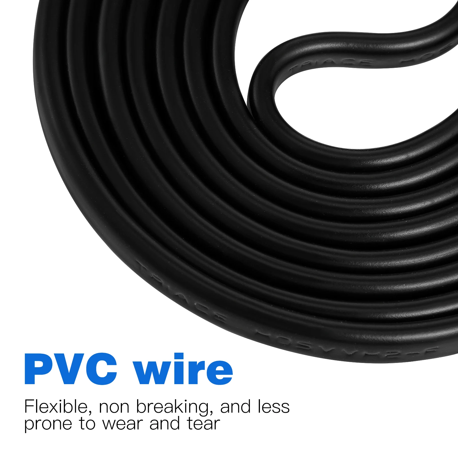 

10pcs Power Cord Replacement 2 Prong Power Supply Cable For Lamp Radio Shaver Durable Flame Resistant Plug Black Extension