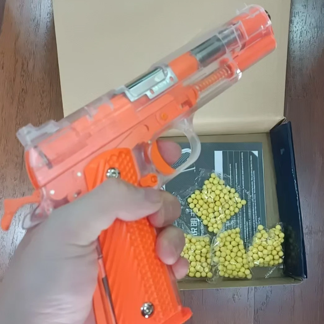 2026 Children M1911 Empty Chamber Hanging Machine Gun Toy Gun Quick Disassembly Manual Boy BB Bullet Children Lower Magazine