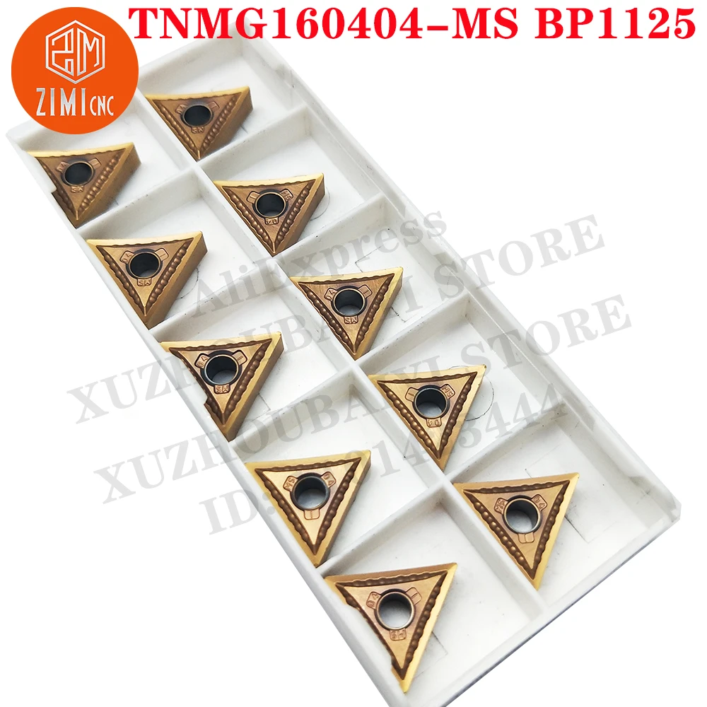 TNMG160404-MSBP1125 TNMG160404-MS Inserção de carboneto Ferramenta de Inserções para Torneamento Externo Ferramenta CNC TNMG Torno Indexável Ferramenta de corte TNMG