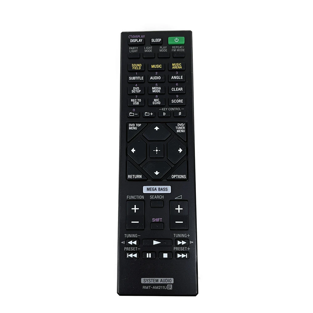 Uso de controle remoto para Sony System Audio RMT-AM211U MHC-V77DW MHC-GT7DW