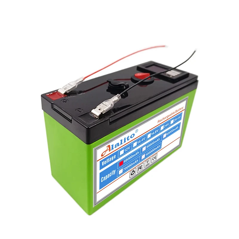 2024 batteria al litio LiFePO4 aggiornata 12V 100Ah batteria ricaricabile portatile integrata 5V 2.1A porta Display di alimentazione Usb ricarica