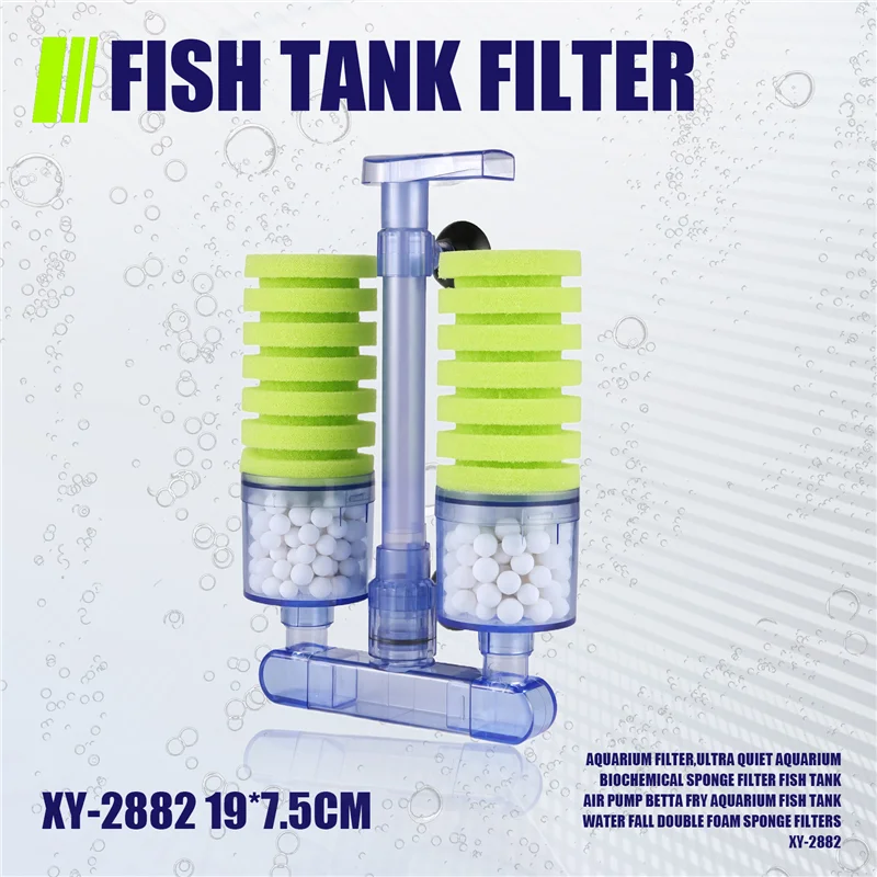 ABNL Aquarium Filter,Ultra Quiet Aquarium Biochemical Sponge Filter Fish Tank Air Pump Betta Fry Aquarium Fish Tank Water Fall D