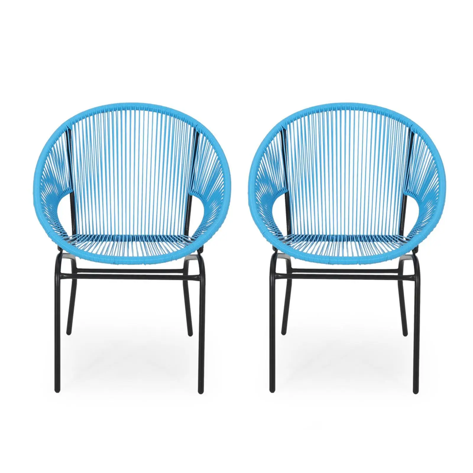 

Blue Woven Rope Patio Chair Modern Home Furniture for Outdoor Wedding Chair Decoration