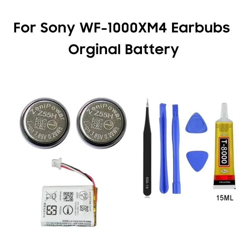 NEW 2PCS Z55H ZeniPower replacement CP1254 1254 for Sony WF-1000XM4 XM4 Bluetooth Headset Battery 3.85V 75mAh Z55H