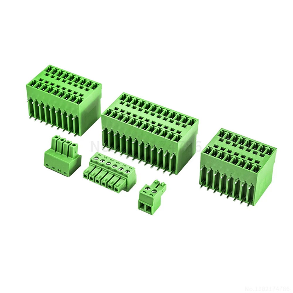 (1 Set) 15EDGRH - 3.81 mm double-row pluggable terminal block with bent pin 2~20 pin KF 2EDGRH 3.81