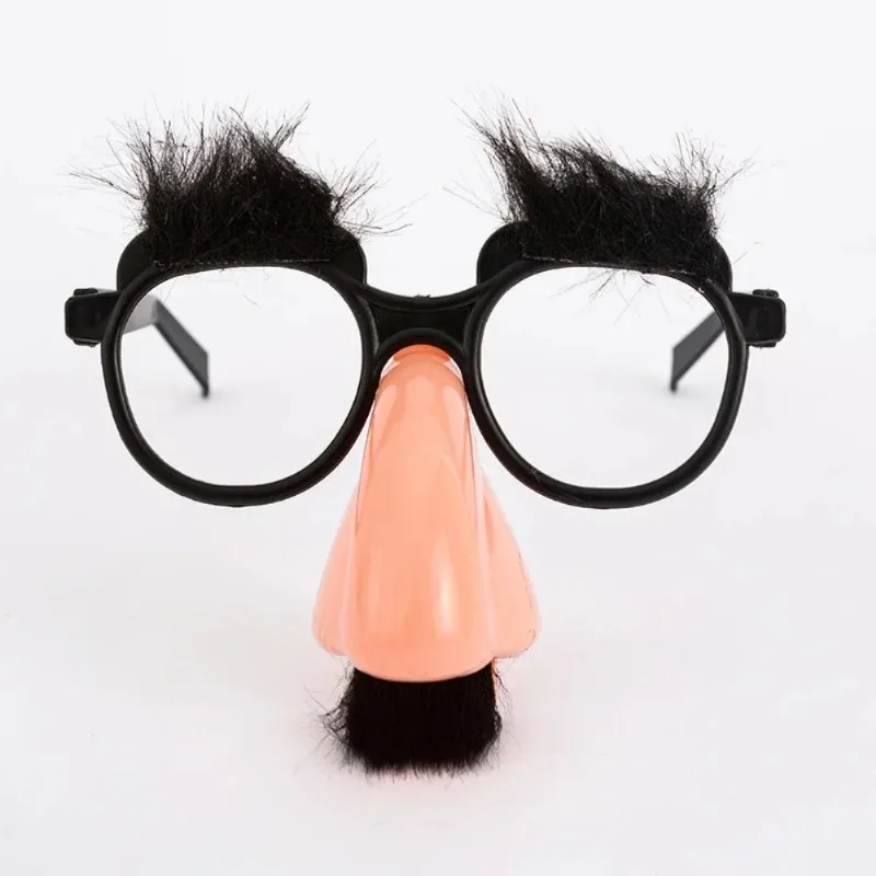 Big Nose Glasses with Eyebrows Mustache Silly Funny Photo Props Halloween Party Eyeglasses Novelty Prank for Performance Party