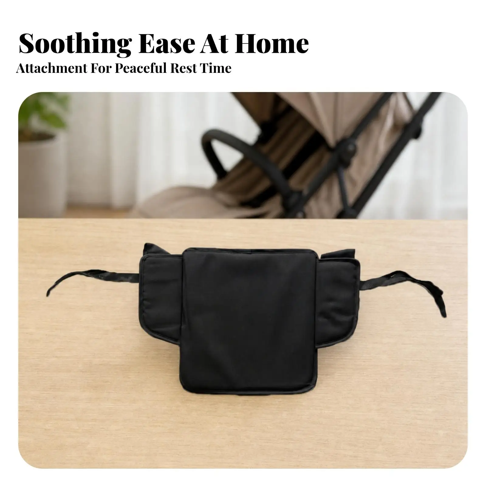 Universal Stroller Footrest Pad Black Oxford Cloth Baby Pushchair Leg Rest Extension Comfortable Support Accessory for Most