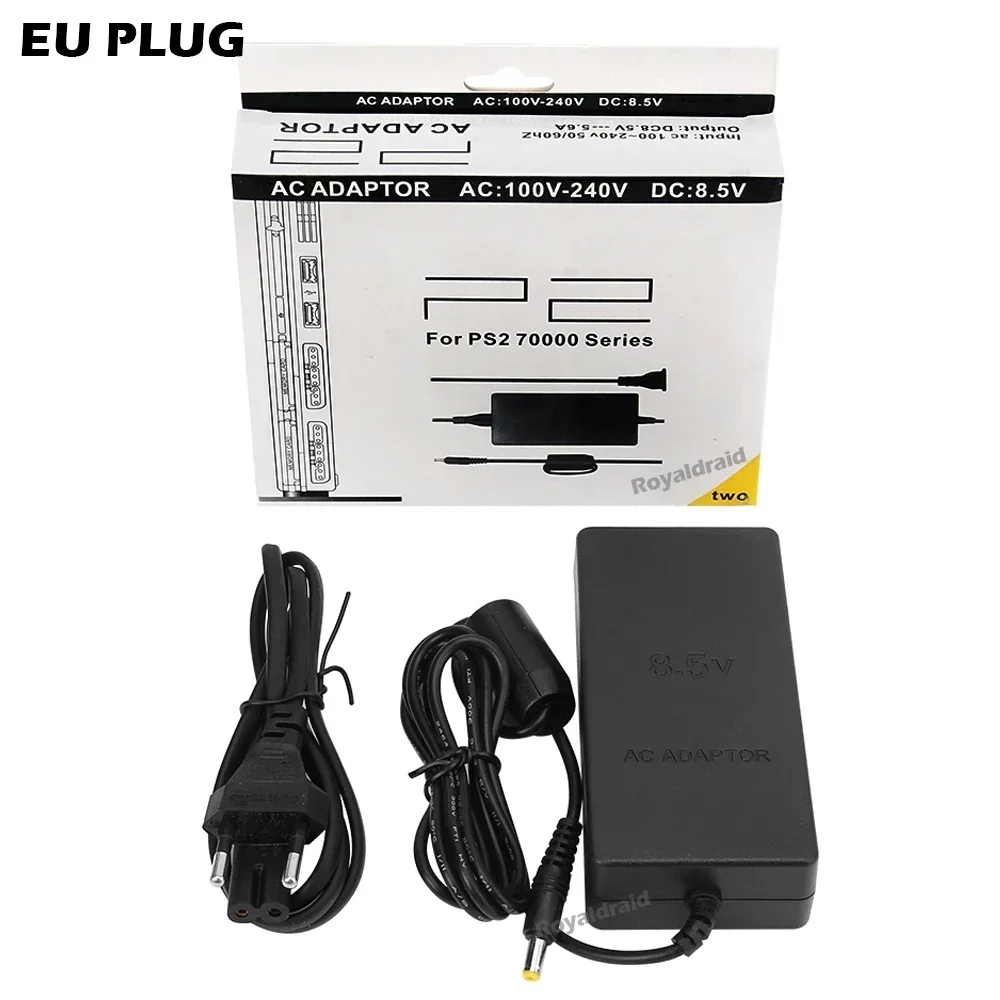 EU-Stecker für PS2-Konsole Slim AC-Adapter Ladekabel Stromversorgung AC100~240V 50/60HZ DC 8,5V--5,65A – Detail 14