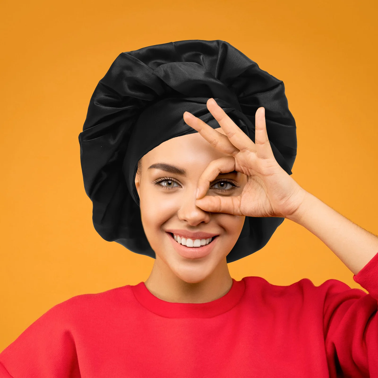 

Silk Bonnet for Long Hair Curly Hats Extra Large Shower Caps Women Satin Sleep Sleeping
