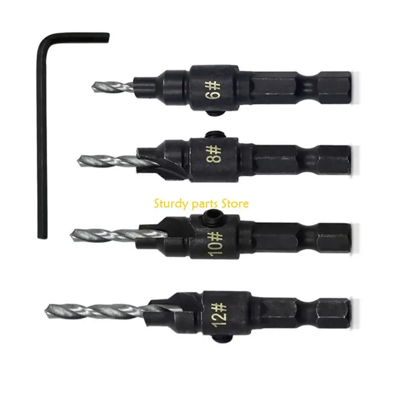 97QC 4PCS Wytrzymał stal węglowa Wiertkła
