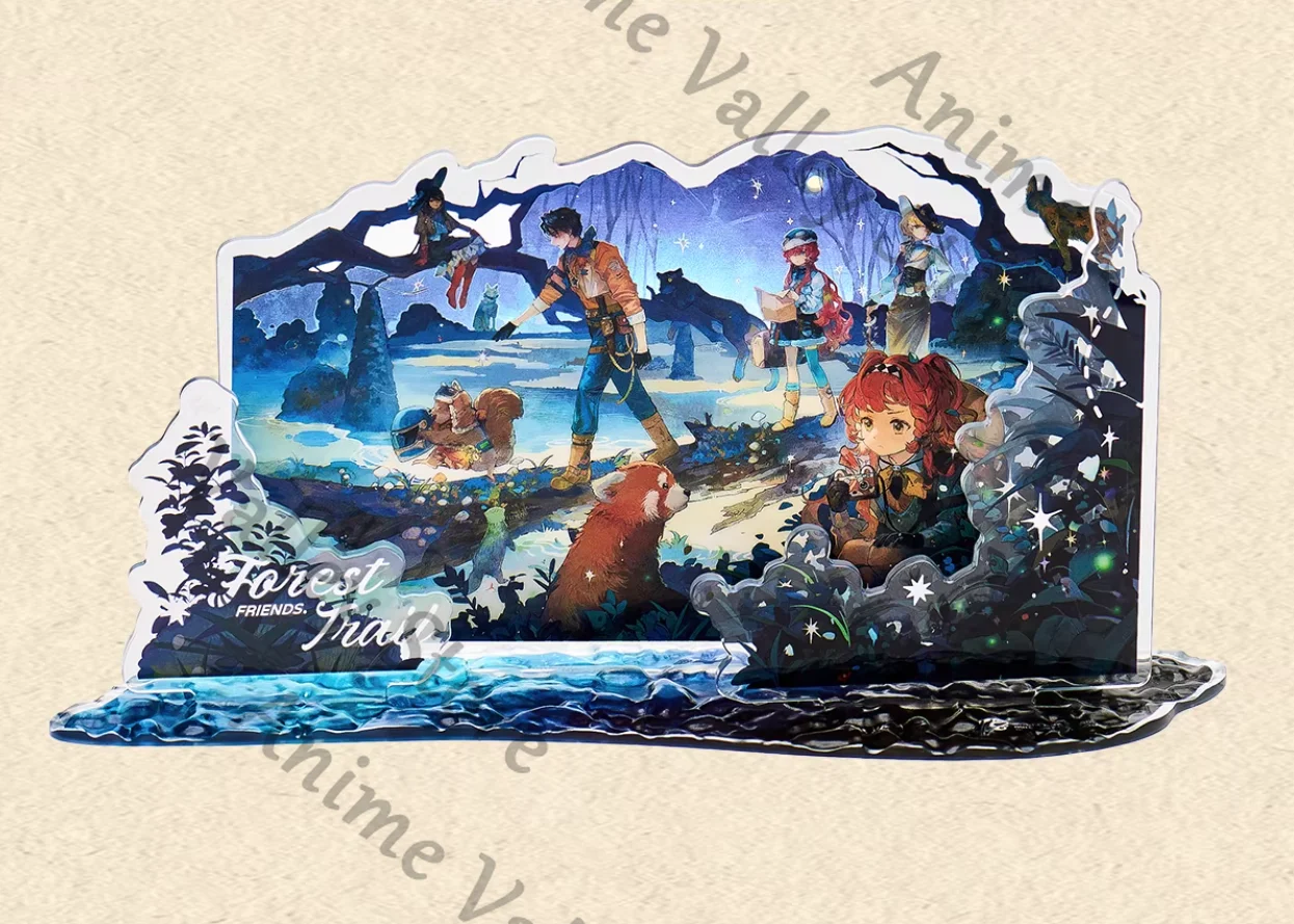 

Genuine Reverse:1999 Anime Yenisei Semmelweis Cosplay Forest Night Patrol Acrylic Scene Cartoon Standing Sign Figure Stand Gift