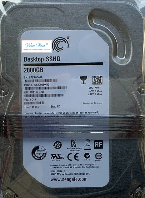 

Для настольного ПК SSHD 2 ТБ 7200RPM, 3,5 дюймов ST2000DX001 твердотельный гибридный