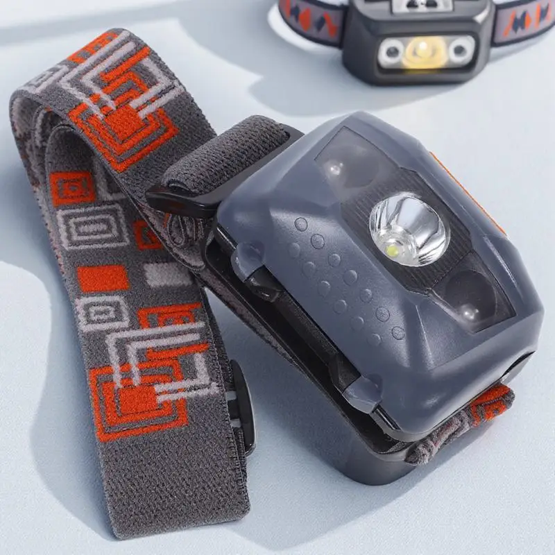 ไฟเตือนขนาดเล็กสีเทาอ่อน 1 ชิ้น แบบ LED กันน้ำ ปรับความสว่างได้ โหมดไฟแฟลช สำหรับการขี่กลางแจ้ง ไฟเตือนเพื่อความปลอดภัย