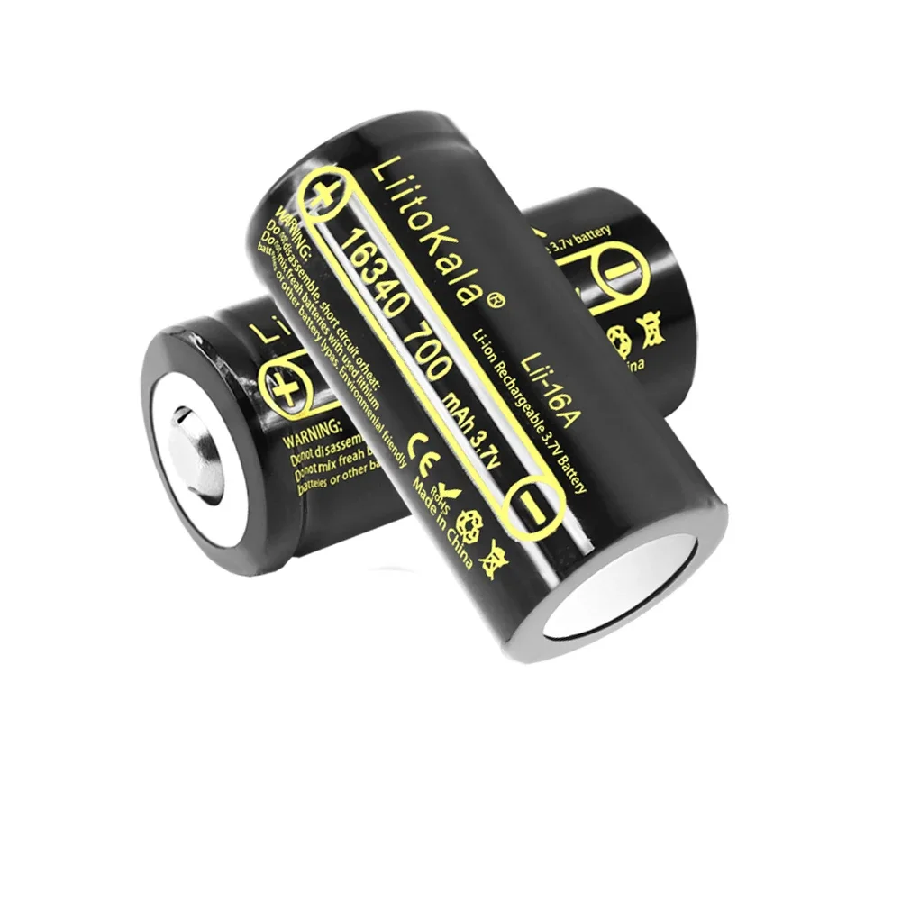 LiitoKala Lii-16A RCR123A 3.7V 16340 700mAh akumulator do kamera HD Arlo i Reolink argus 3.7V cr123a