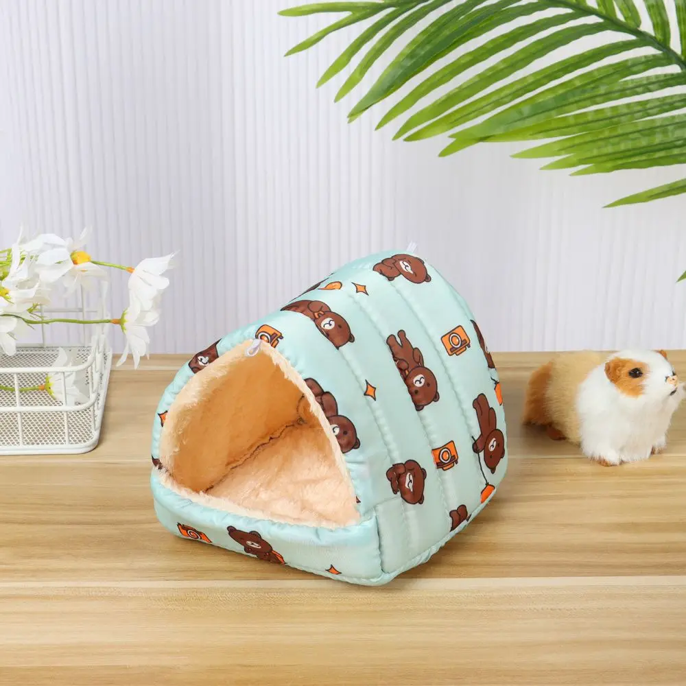 Cute Small Animal Sleeping Bed Hamster House Mini Pet Rabbit Squirrel Winter Warm Nest Comfortable Guinea Pig Nest