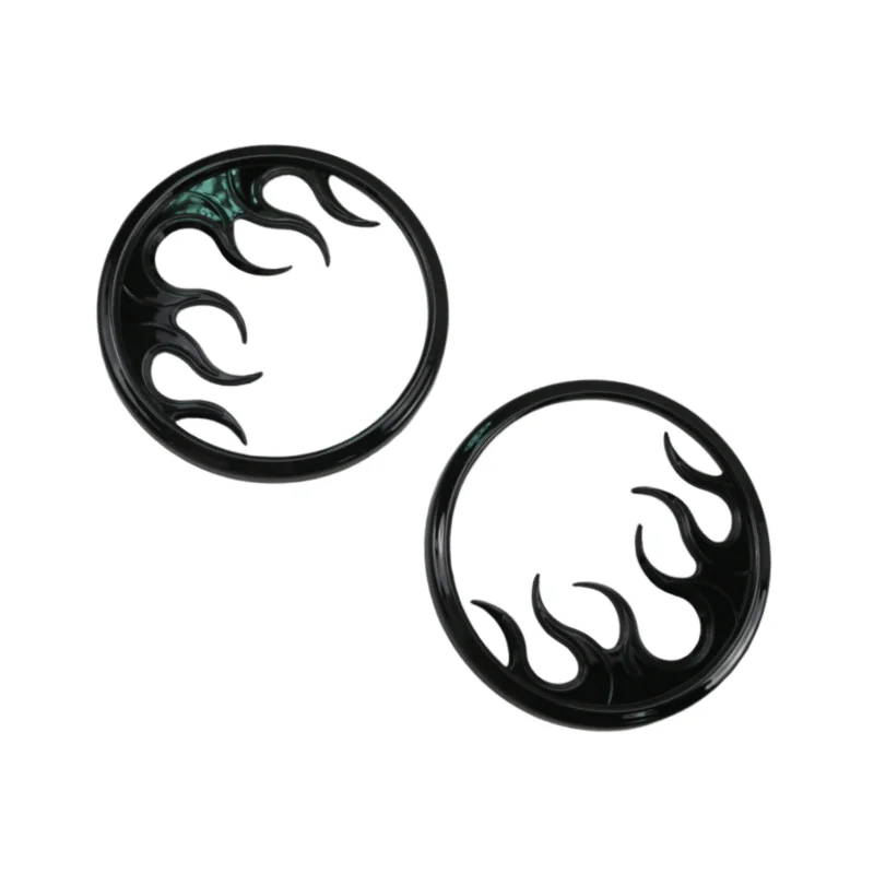 ฝาครอบตกแต่งลำโพงหน้าลายเปลวไฟสำหรับรถมอเตอร์ไซค์ฮาร์เลย์ ทัวริ่ง อีเล็คตร้า ไกลด์ อัลตร้า ลิมิเต็ด FLHYK ปี 2014-2022