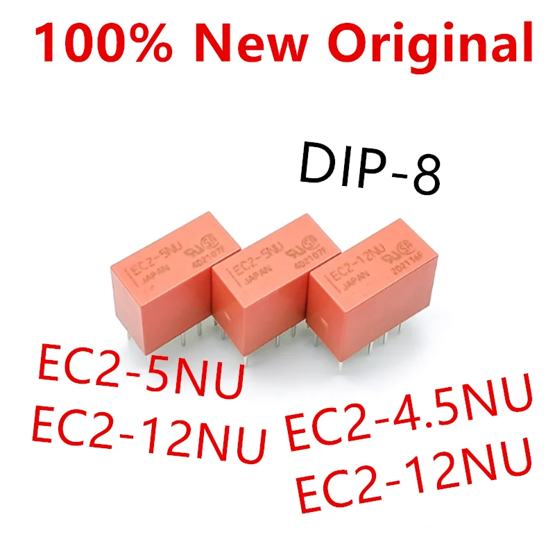 10piece  EC2-5NU 、EC2-4.5NU 、EC2-12NU 、EC2-24NU  DIP-8  New Small Signal Relay