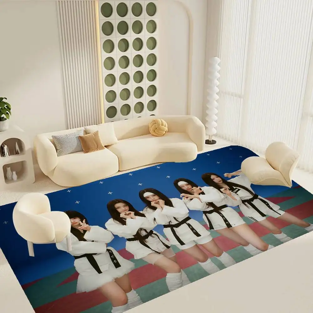 Kpop Group I-Illit Floor Mat INS Style Soft Bedroom Floor House Laundry Room Mat Anti-skid Household Carpets