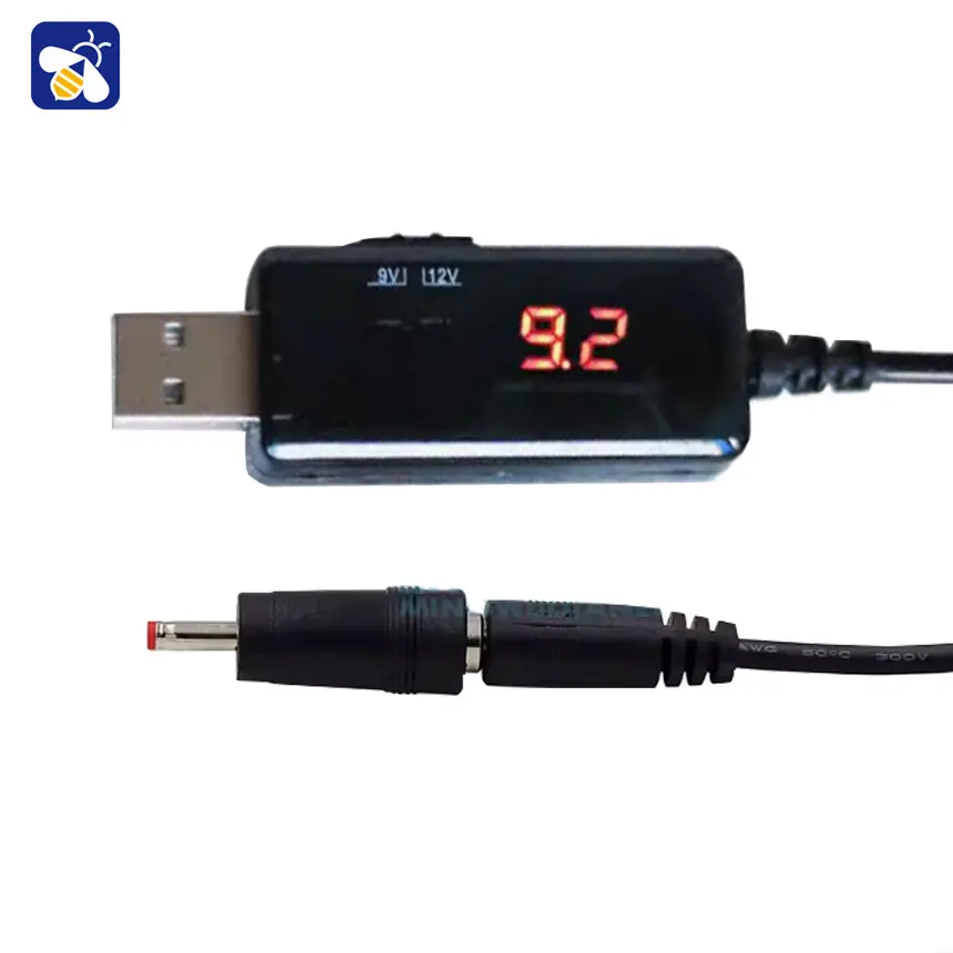 Câble booster USB vers DC 5,5/3.5mm, pour routeur 5V à 9V 12V/alimentation optique Cat, coupure de courant sans réseau, adaptateur d\'envoi