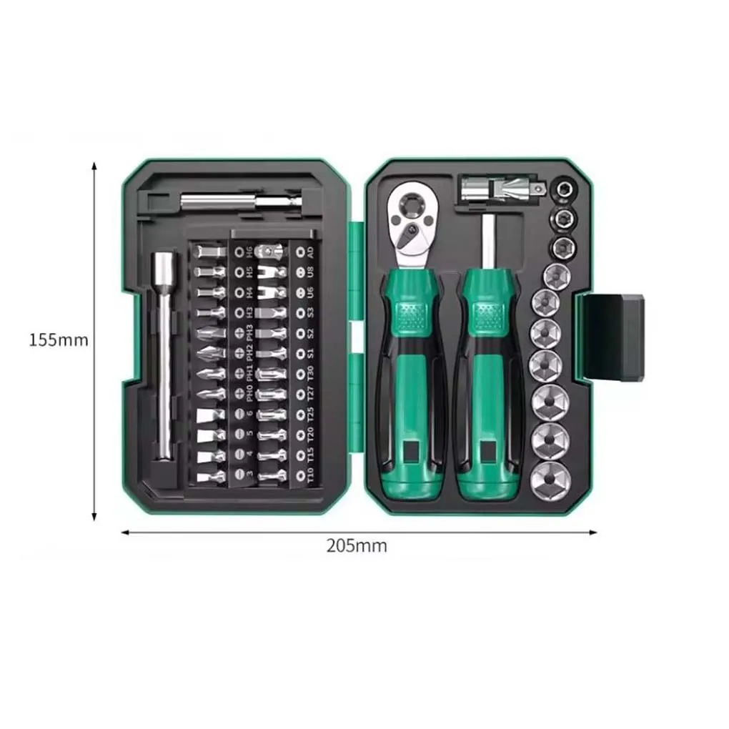 

40pcs/Set Ratchet Wrench Sockets Screwdriver Set Household Repair Tool Screw Driver Bit Ratchet Spanner Tool Kit Hand Tool