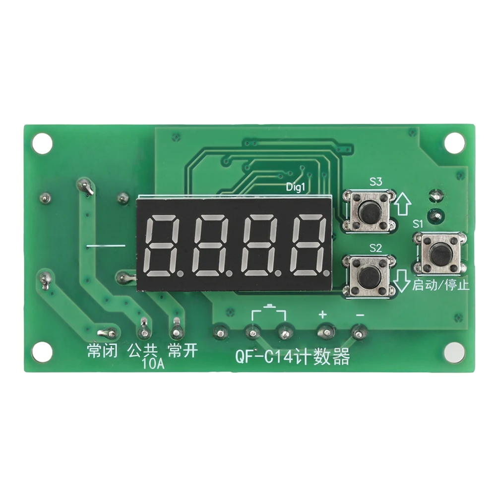 4-stelliges digitales Zählermodul mit Relaisausgang, Prozesszähler-Controller mit Zählfunktion 0-9999 (Auf-/Abzählen) für DC 12V/24V – Detail 10