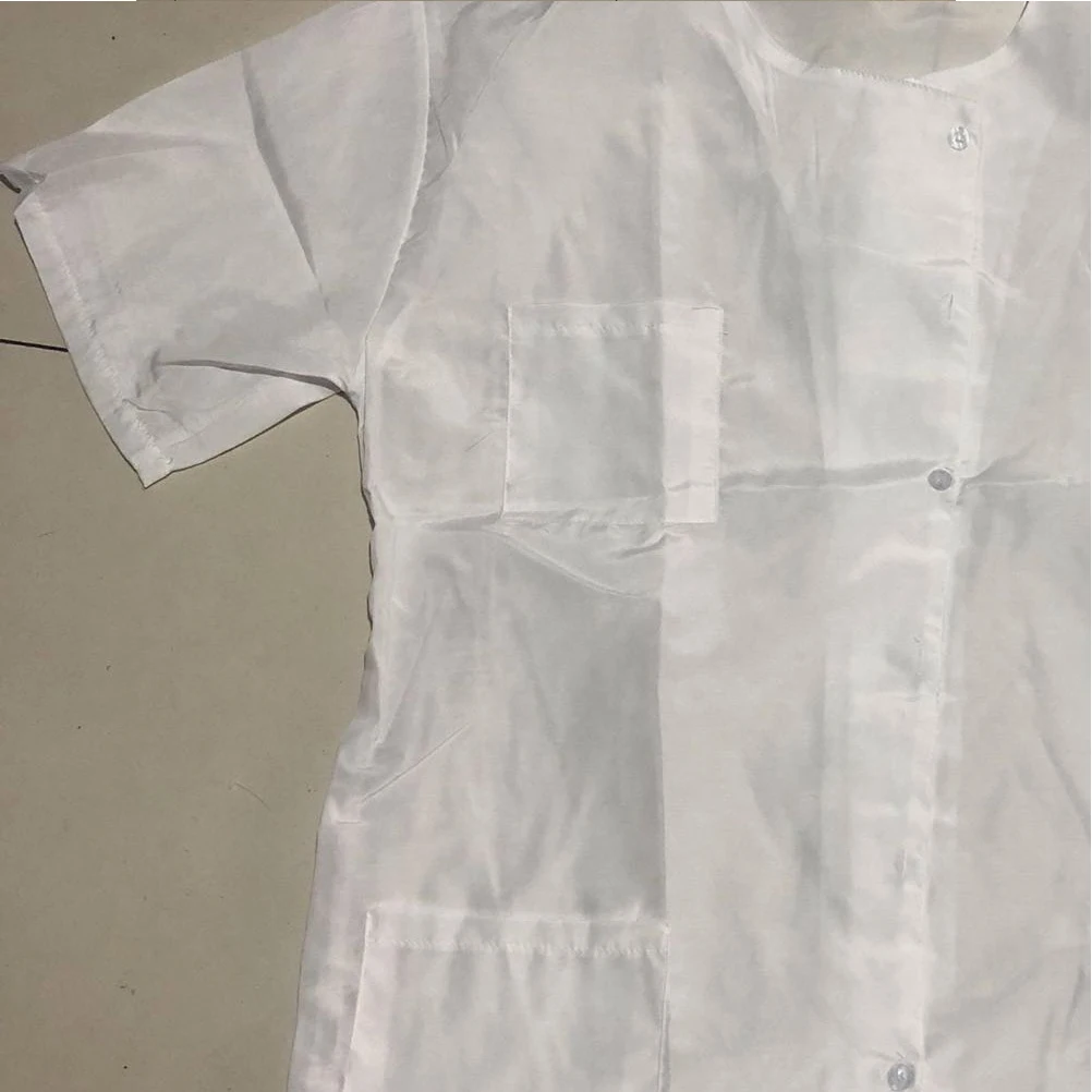 

White Doctor Working Clothes Short Sleeve Shirts Doctor Working Suit Safe Comfortable Hospital Uniforms Cosplay Fashion