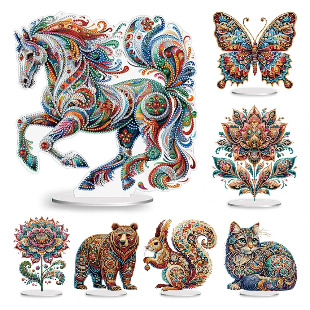 5d DIY Diamant Kunst Tisch dekoration wunderschöne Katze Diamant Malerei Desktop-Dekorationen wunderschöne Bär für Büro Desktop-Dekor