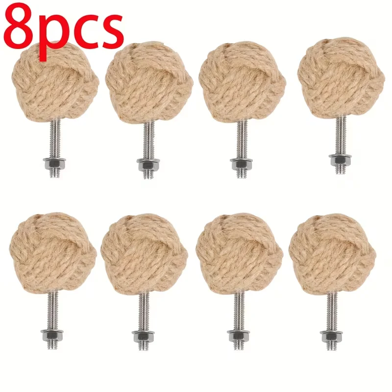 8 Stück gewebte Türgriffe, Schrankgriffe, elegante Schrank- und Schranktürgriffe mit Schrauben, Schubladengriffe aus Metall für die Inneneinrichtung